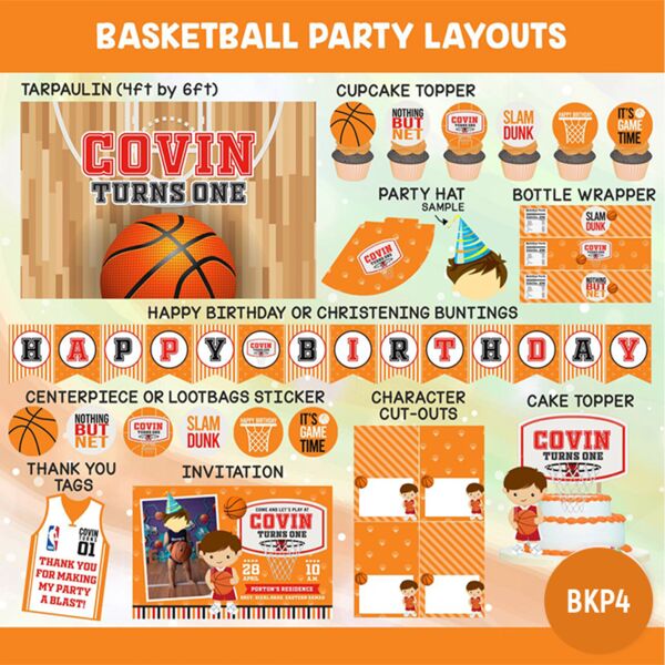 Basketball Party Layouts Thumbnail