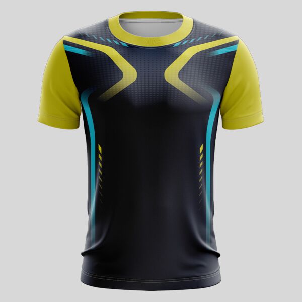 Yellow Esport Pattern Full Print Roundneck Shirt Thumbnail