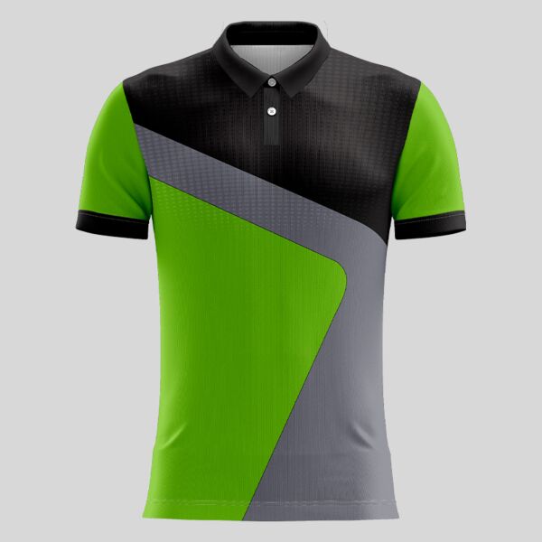 Green Esport Pattern Full Print Polo Shirt Thumbnail