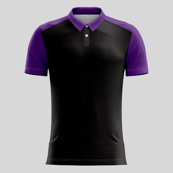 Violet Esport Pattern Full Print Polo Shirt Thumbnail