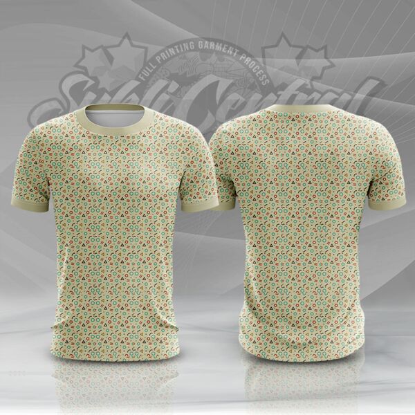 Scattered Shapes Design Full Print Roundneck Shirt Thumbnail