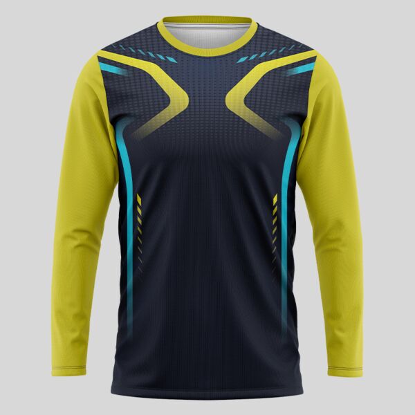 Yellow Esport Pattern Full Print Long Sleeve Shirt Thumbnail