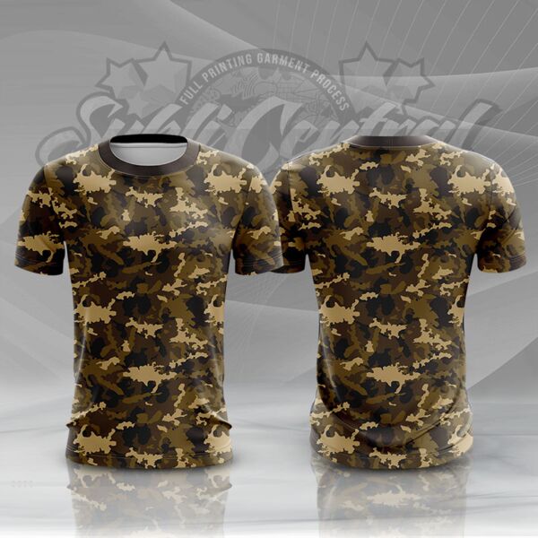 Camouflage Design Full Print Roundneck Shirt Thumbnail