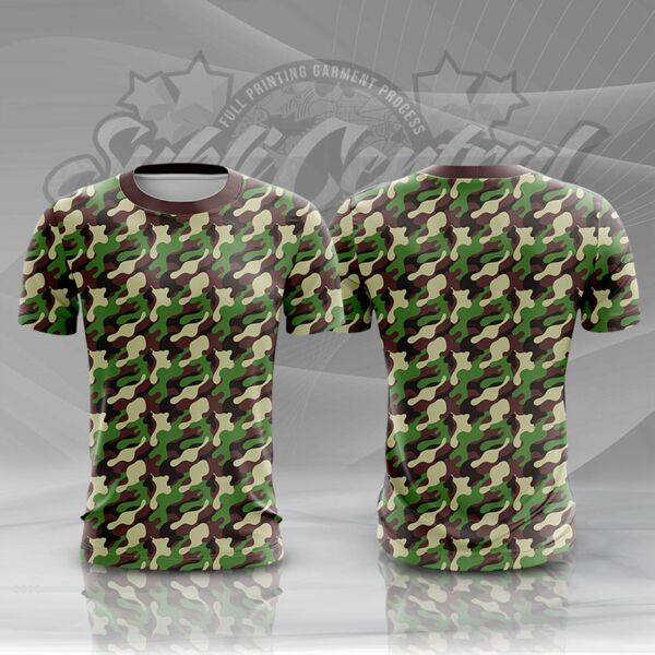 Camouflage Design Full Print Roundneck Shirt Thumbnail