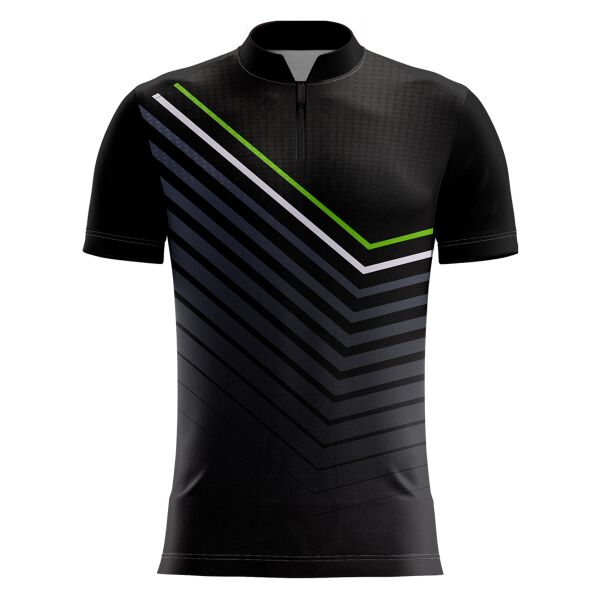 Revers Check Full Print Chinese Collar with Zipper Thumbnail