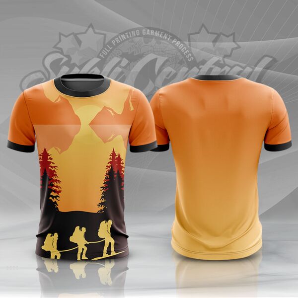 Hiking Design Full Print Roundneck Shirt Thumbnail