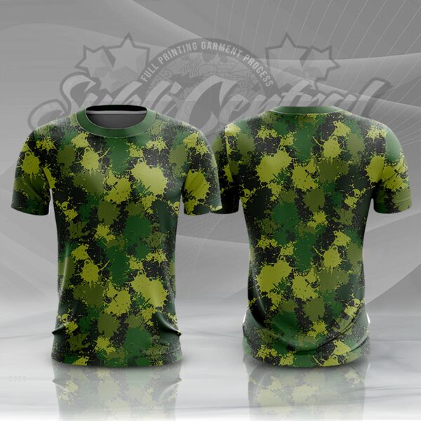 Camouflage Design Full Print Roundneck Shirt Thumbnail