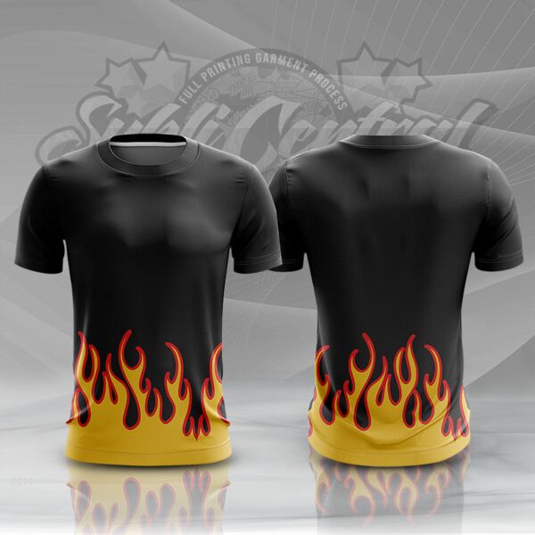 Fire Design Full Print Sublimation Roundneck Shirt Thumbnail