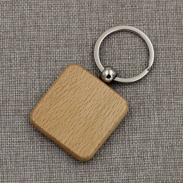 Wooden Square Keychain Thumbnail