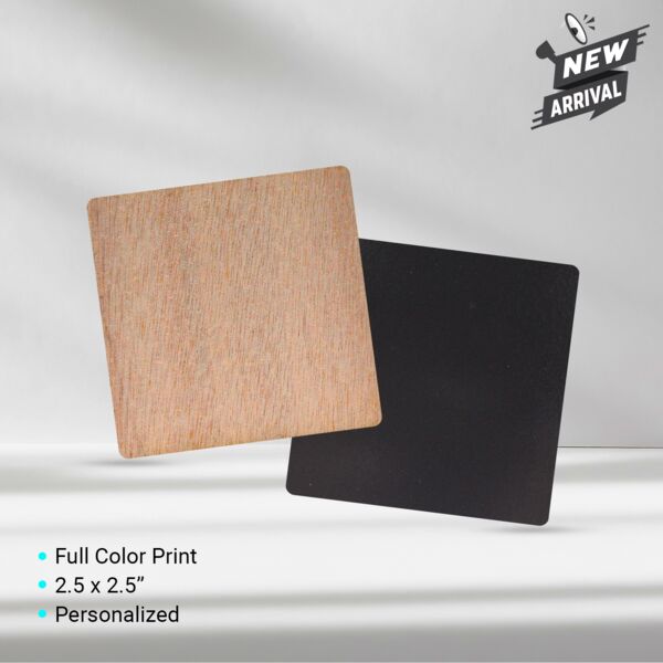 Square Wooden Fridge Magnet Thumbnail