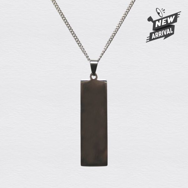 Long Rectangle Stainless Necklace Thumbnail