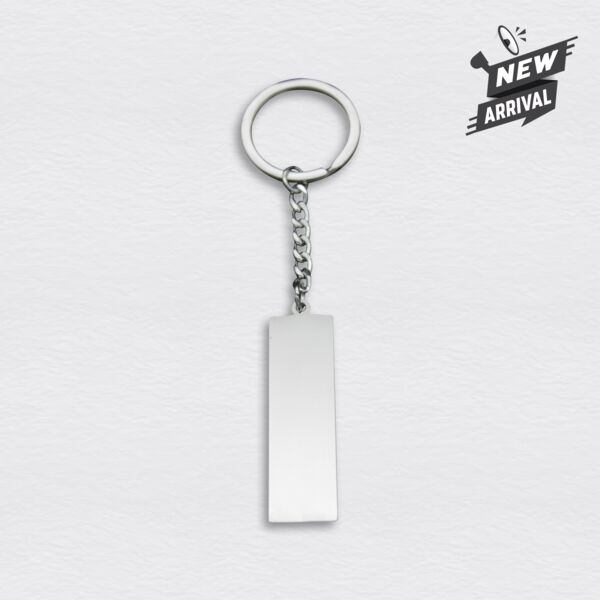 Long Rectangle Stainless Keychain Thumbnail