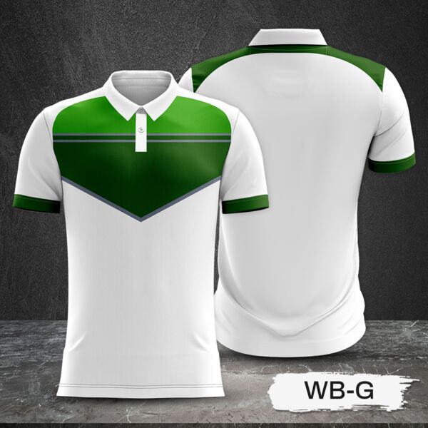 Tricolor Combination with White Body Design Full Sublimation Polo Shirt Thumbnail