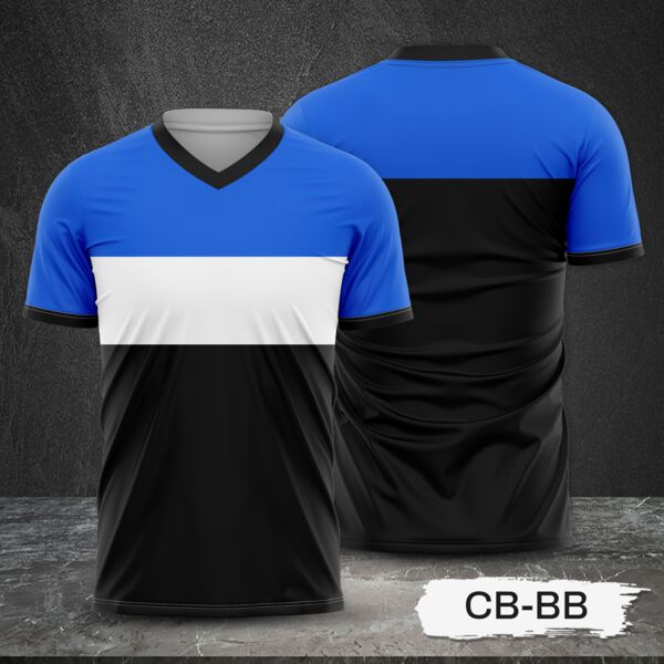 Tricolor Combination Design Full Print Sublimation Shirt Thumbnail
