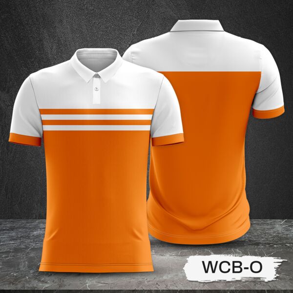 2 Color Combination with White Top and Colored Body Full Print Sublimation Polo Shirt Thumbnail