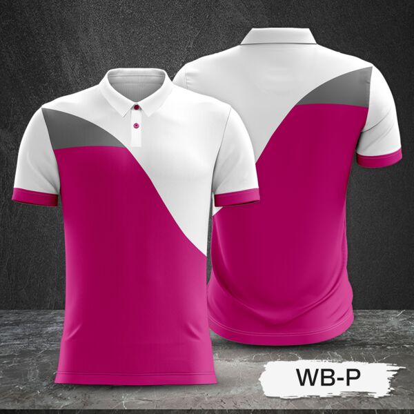2 Color Combination with White Top and Colored Body Full Sublimation Polo Shirt Thumbnail