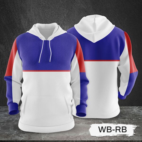 3 Color Combination Hoodie Jacket Full Print Sublimation Thumbnail