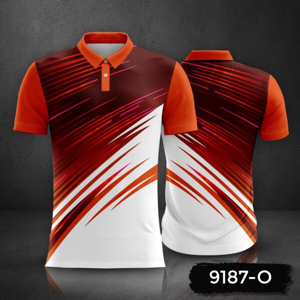 Linear Design Polo Shirt Full Print Sublimation Thumbnail