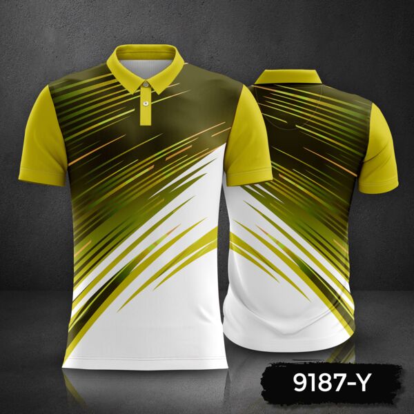Linear Design Polo Shirt Full Print Sublimation Thumbnail