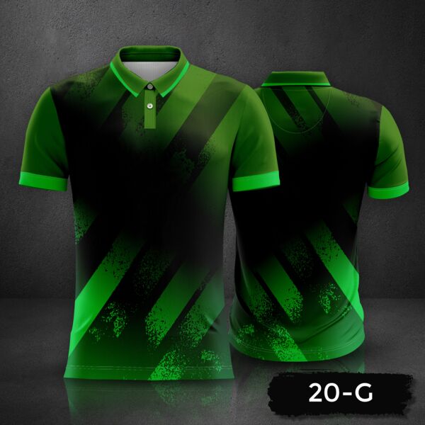Gradient with Grunge Design Esport Jersey Uniform Polo Shirt Full Print Sublimation Thumbnail
