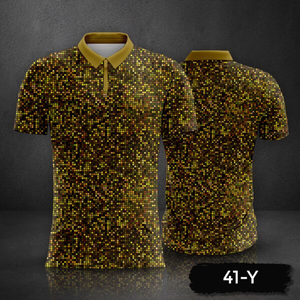 Abstract Mosaic Background Design Polo Shirt Full Print Sublimation Thumbnail