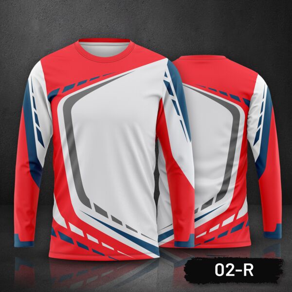 Motocross Jersey Design Long Sleeve Full Print Sublimation Thumbnail