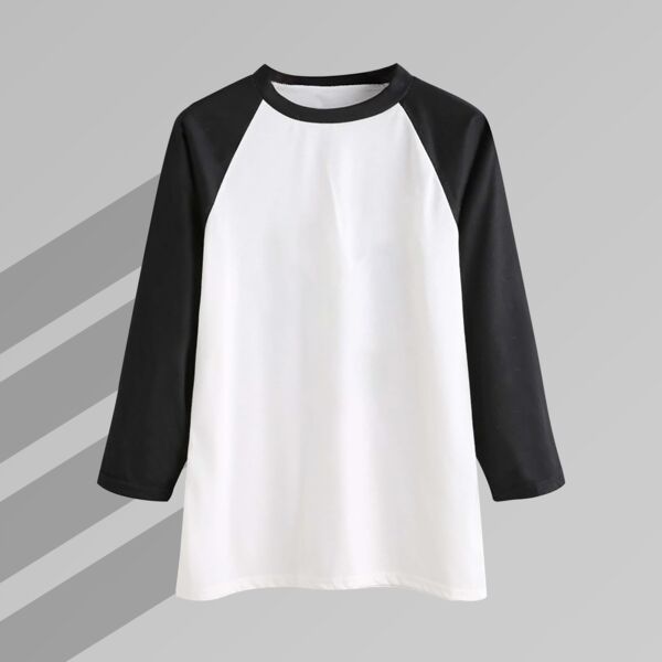 Raglan 3/4 Roundneck Shirt (White Body) Thumbnail