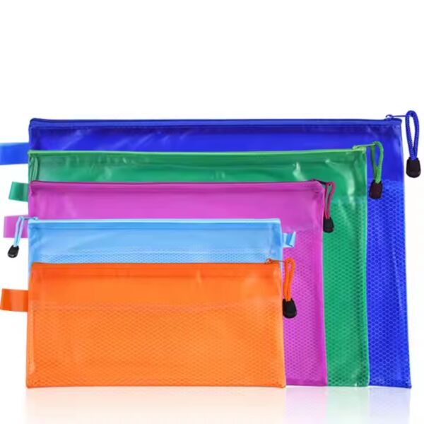 PVC Stationery Zippered Mesh Bag/Pouch Thumbnail