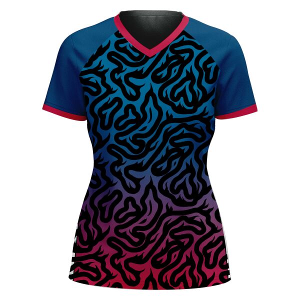 V-neck Volleyball Jersey Full Print Sublimation Thumbnail