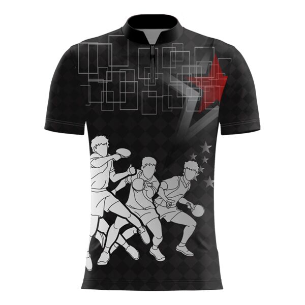 Table Tennis Jersey Full Print Sublimation Chinese Collar Thumbnail